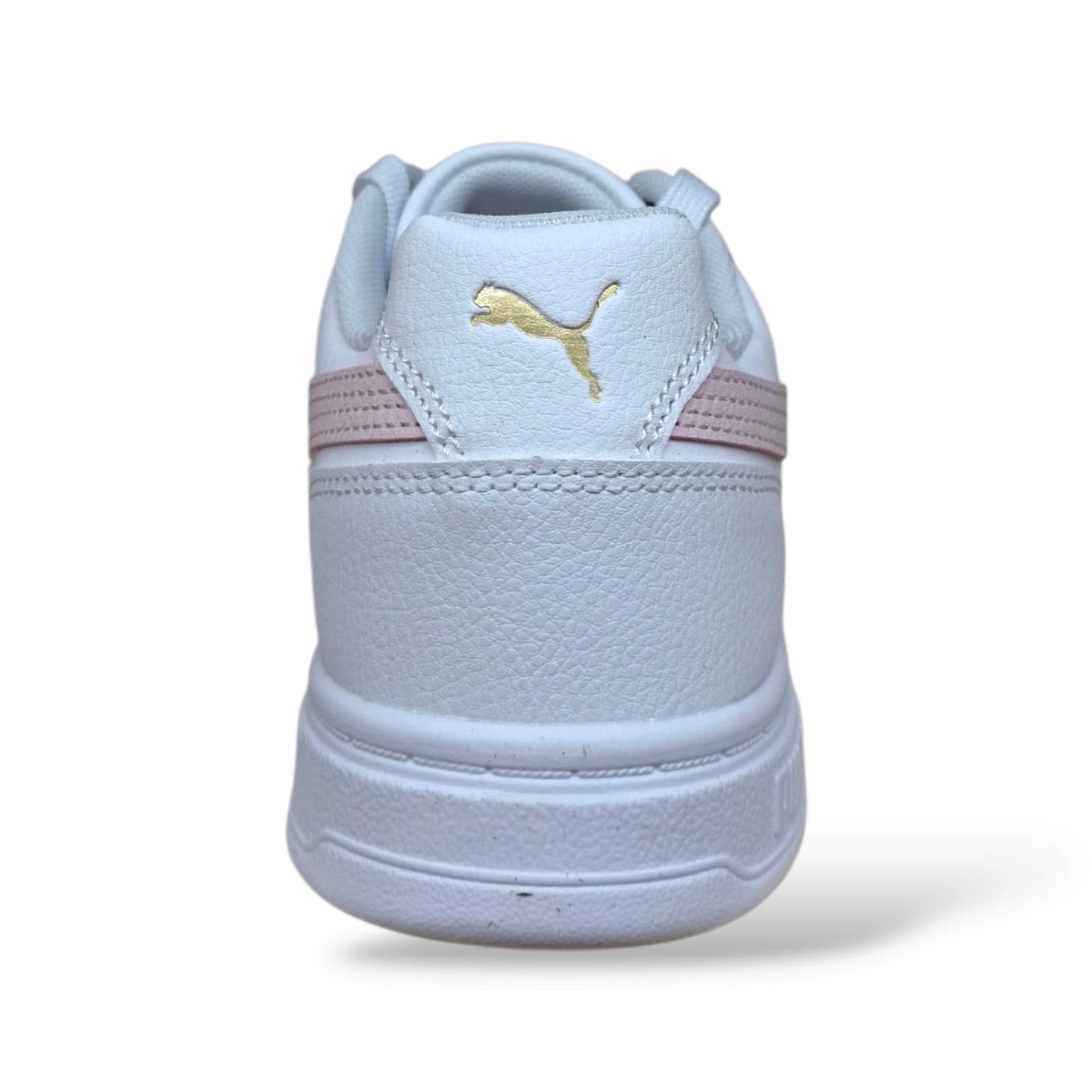 Sneakers Puma Caven bambina bianco-rosa in pelle, elastico e velcro, taglie 36-39 - 3