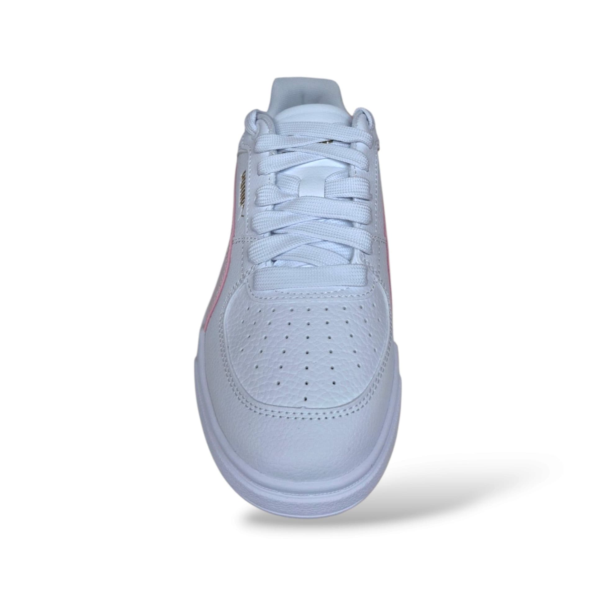 Sneakers Puma Caven bambina bianco-rosa in pelle, elastico e velcro, taglie 36-39 - 4