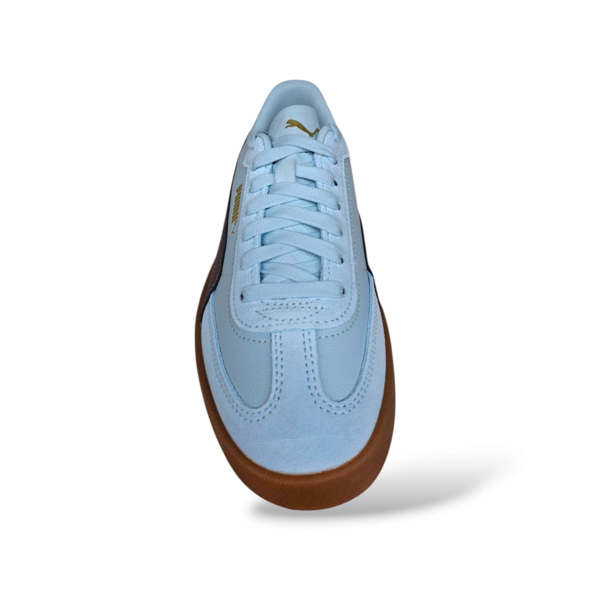 Sneakers Puma Club II bambina verde acqua e bordeaux, suede, velcro, taglie 36-38,5 - 4