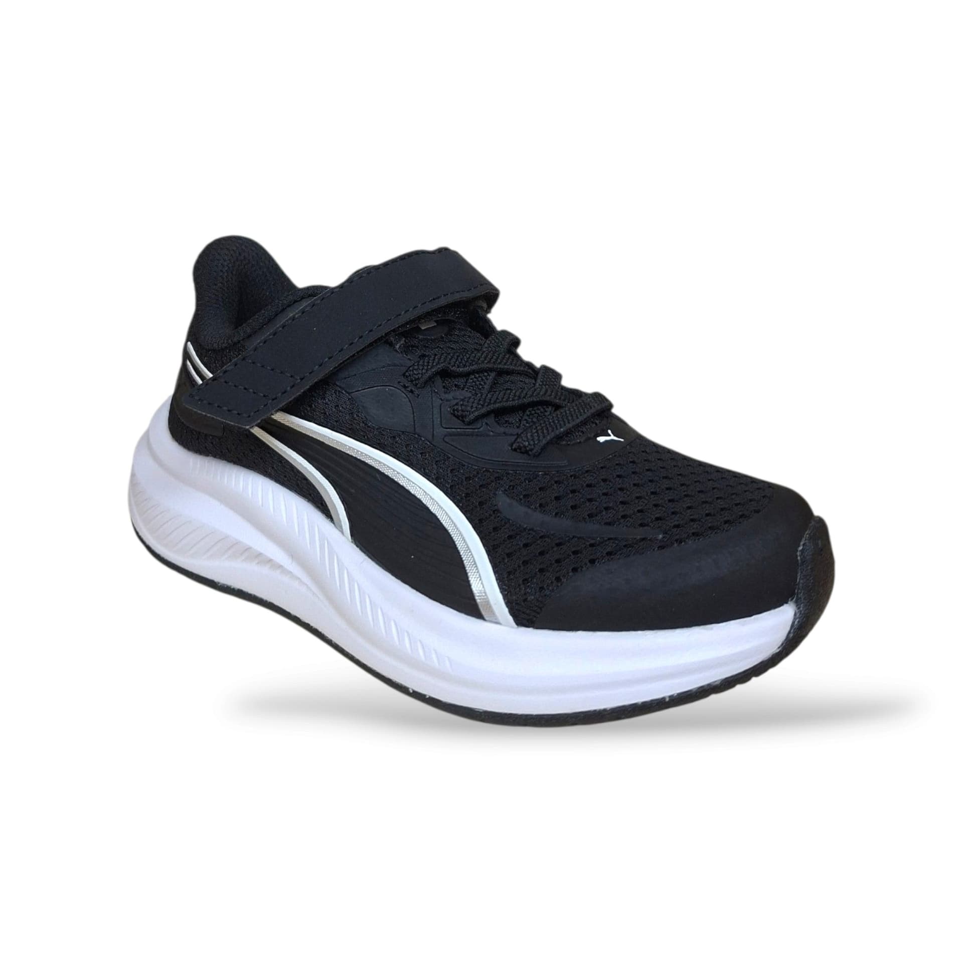 Sneakers Puma Skyrocket bambino nero-bianco con velcro, taglie 28-35 - 2