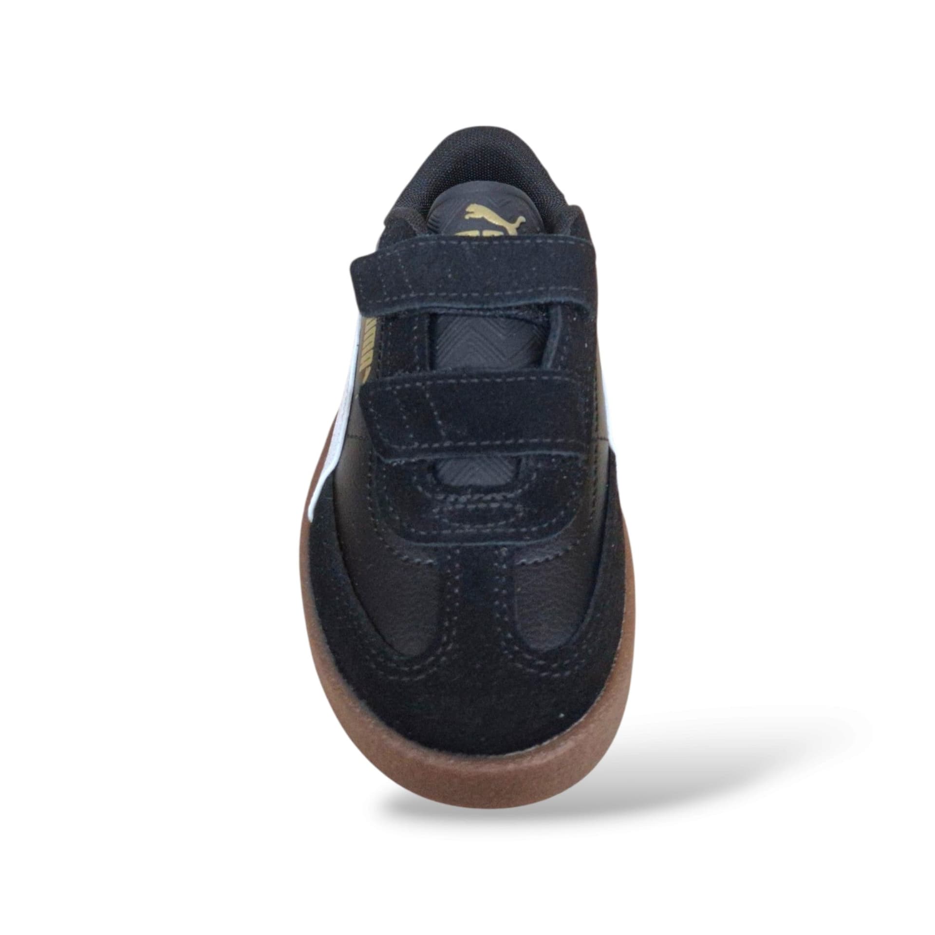 Sneakers Puma Club II bambino nero-bianco-beige in suede, velcro, taglie 20-35 - 4