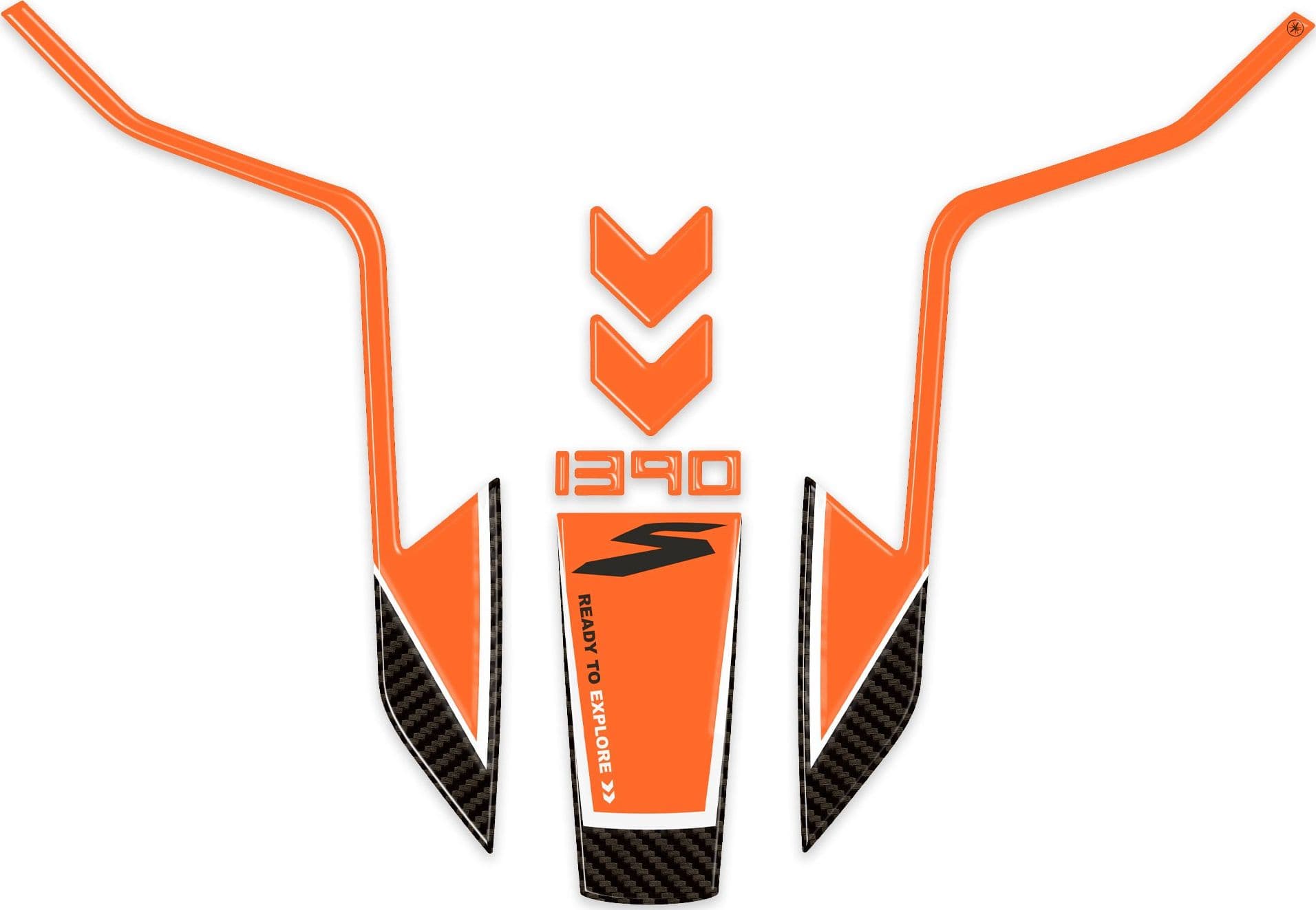 Adesivo 3D Parafango moto compatibile con KTM 1390 Super Adventure S 2026 - 2