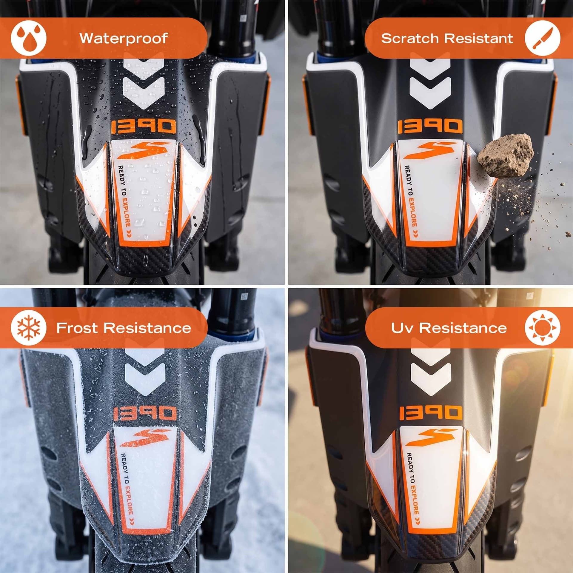 Adesivo 3D Parafango moto compatibile con KTM 1390 Super Adventure S 2026 - 11