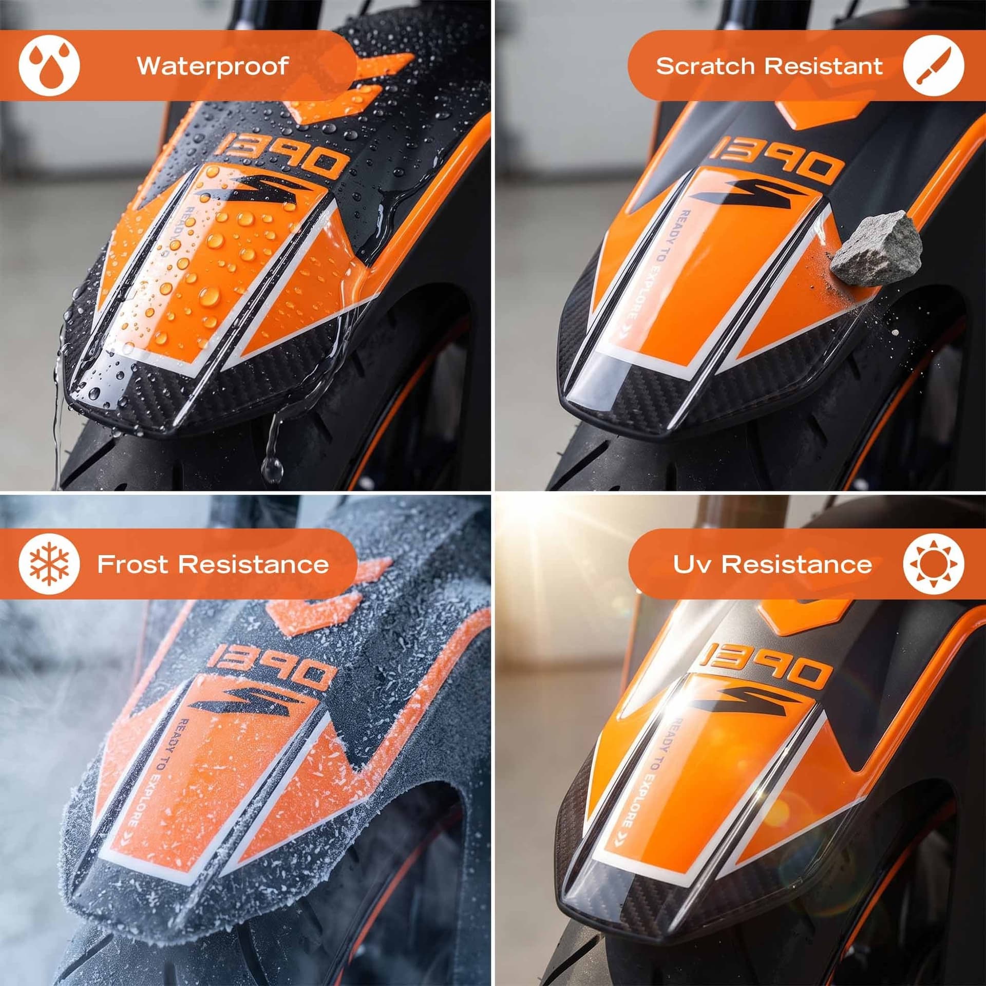Adesivo 3D Parafango moto compatibile con KTM 1390 Super Adventure S 2026 - 5