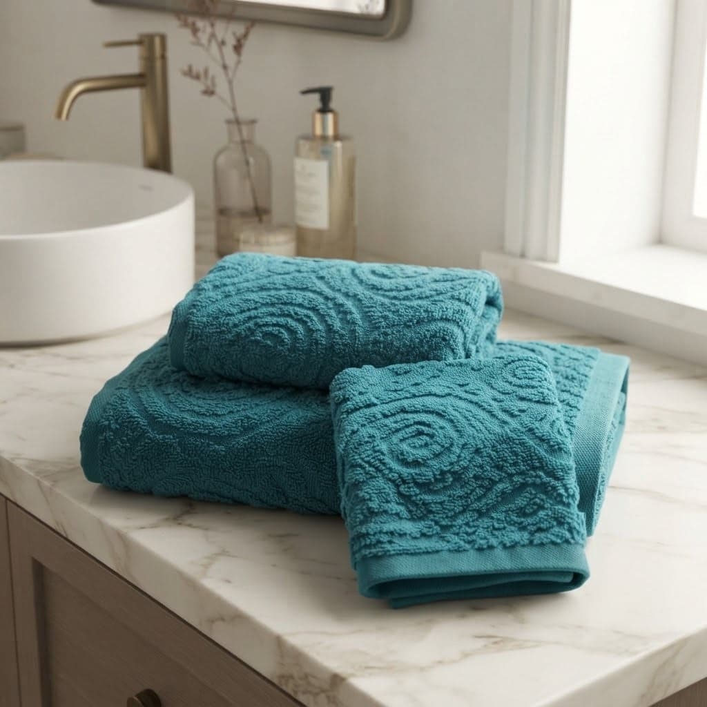 Set Asciugamani 1+1 Papalina AS0183 in Spugna Jacquard 100% Cotone - 7