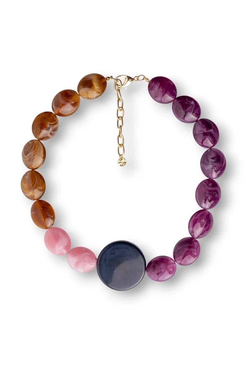 Collana in acrilico topazio e viola | MYA ACCESSORIES - 2