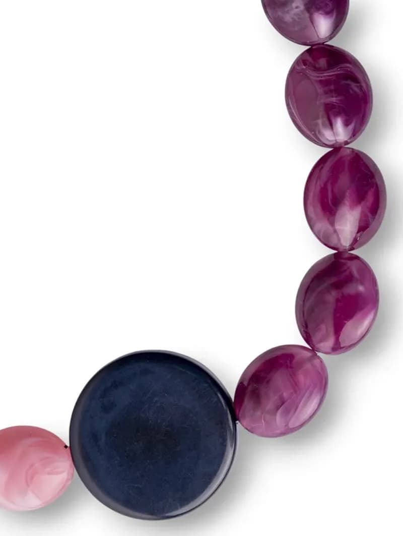 Collana in acrilico topazio e viola | MYA ACCESSORIES - 3