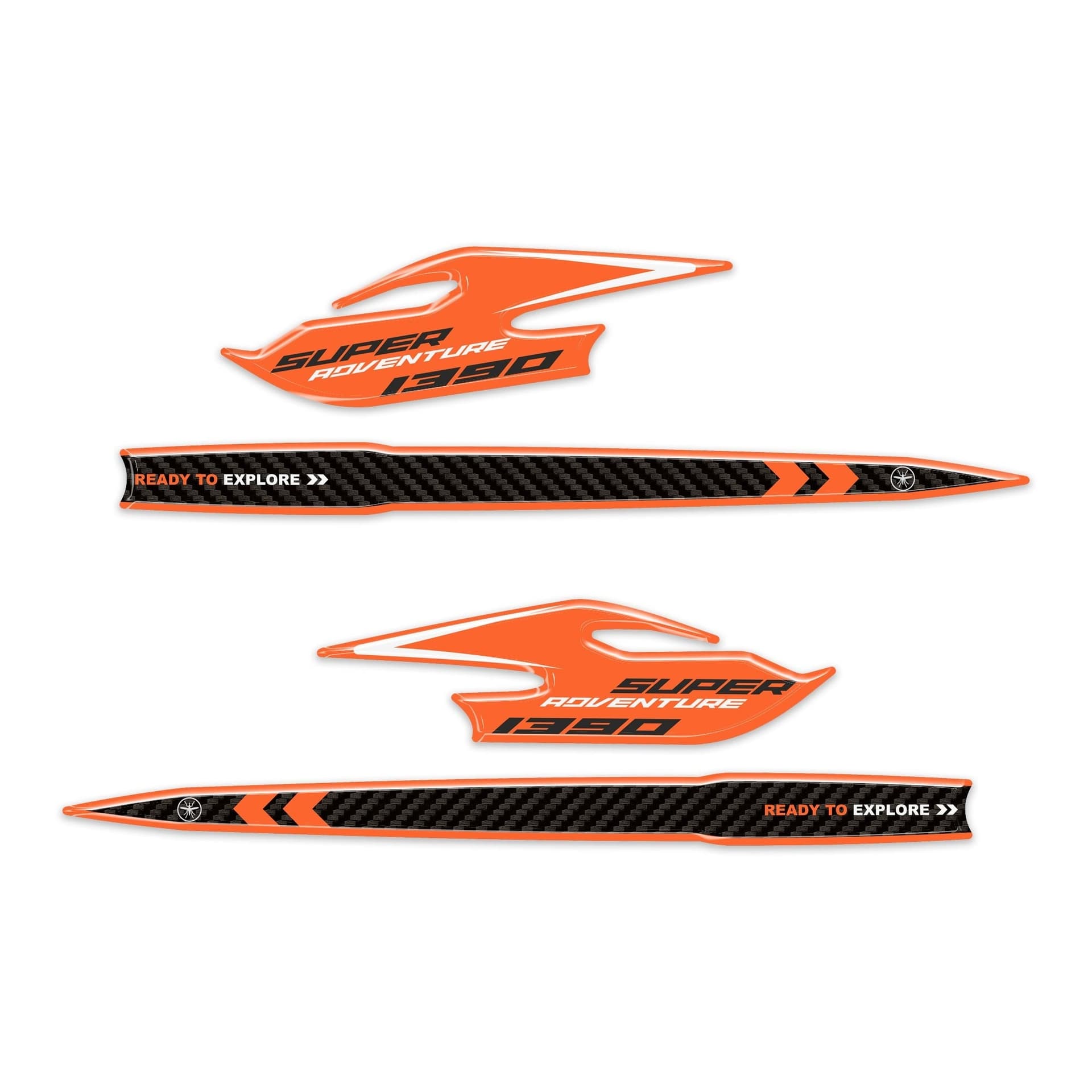 Adesivi 3D Paramani moto compatibile con KTM 1390 Super Adventure S 2026 - 2