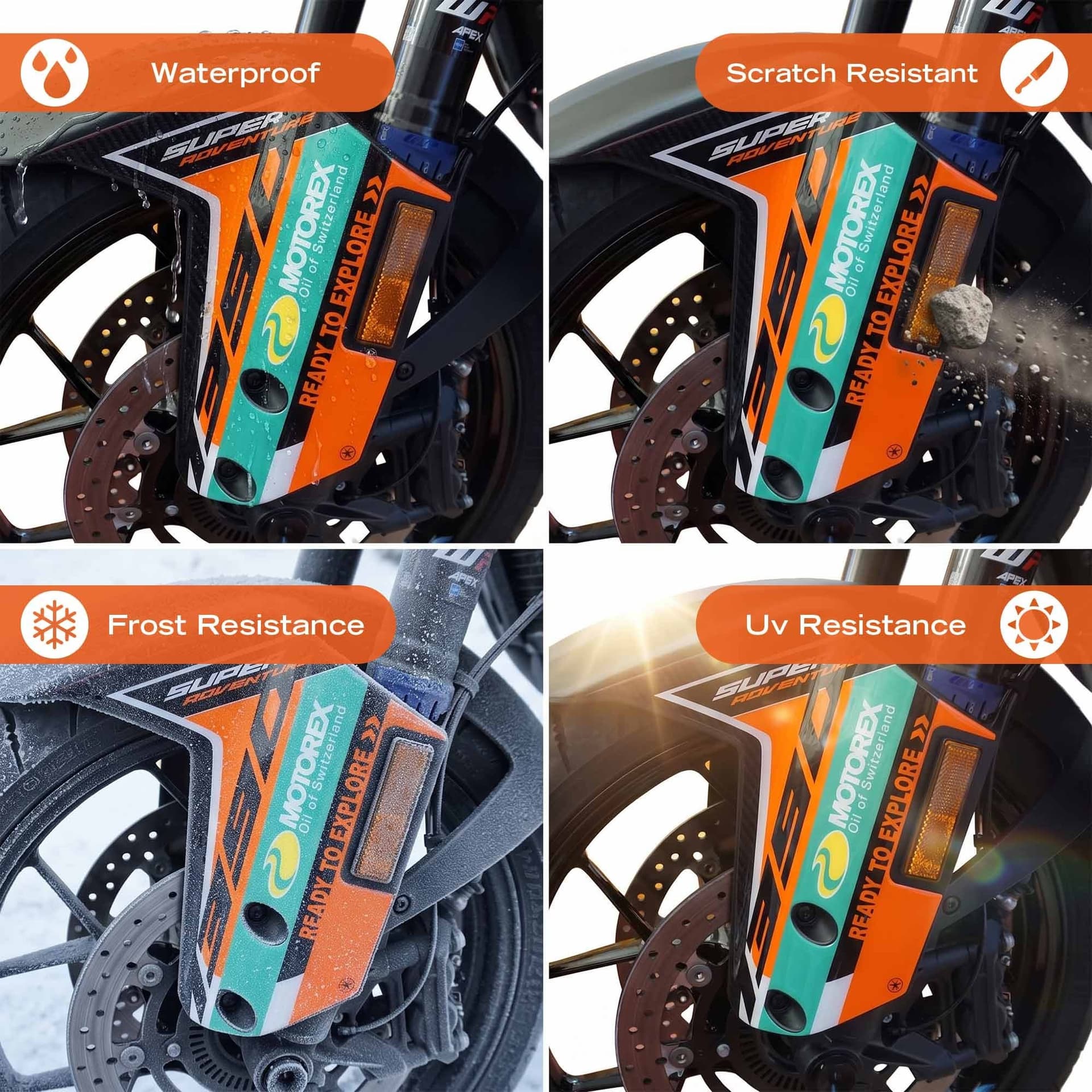 Adesivi 3D Parasteli moto compatibile con KTM 1390 Super Adventure S 2026 - 6