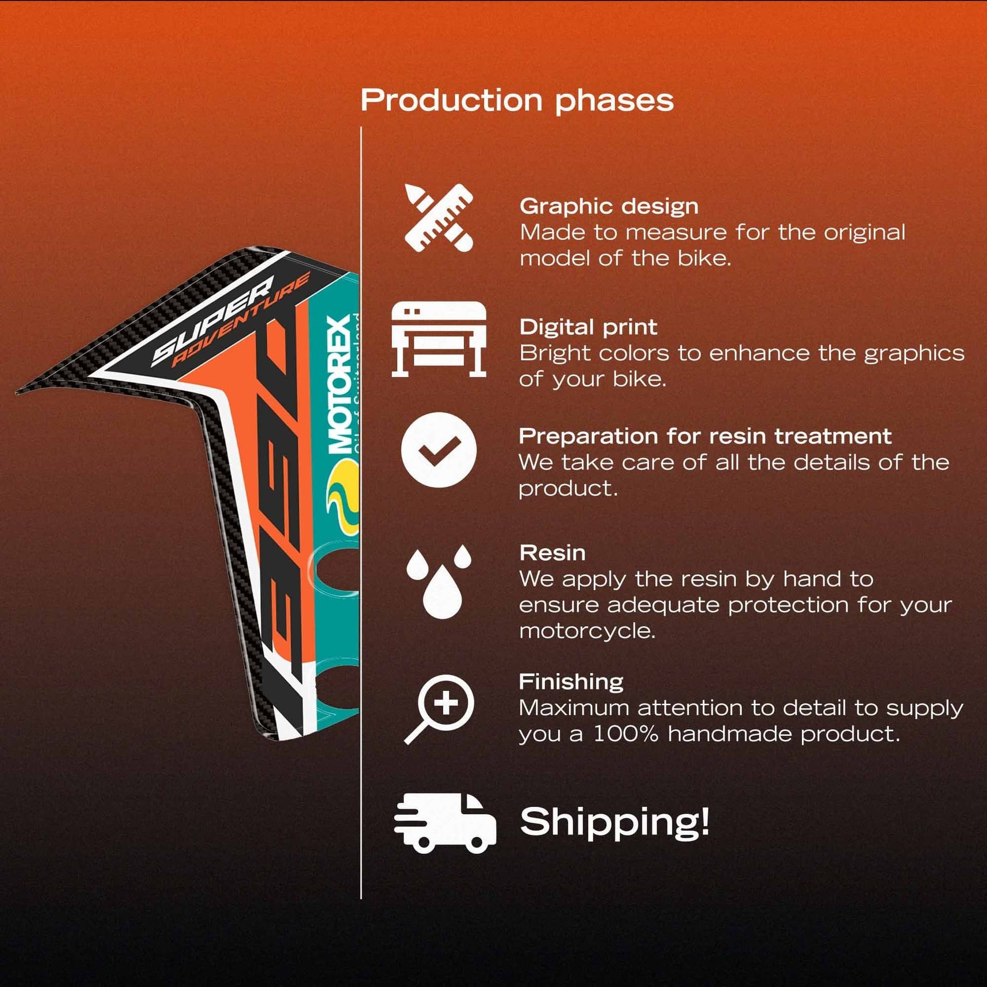 Adesivi 3D Parasteli moto compatibile con KTM 1390 Super Adventure S 2026 - 7
