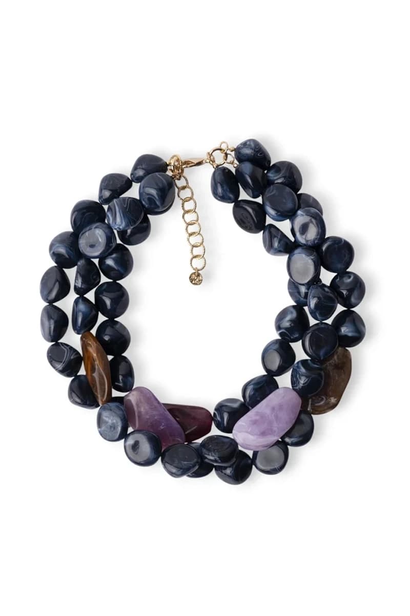 Collana girocollo con pietre grandi blu | MYA ACCESSORIES - 2