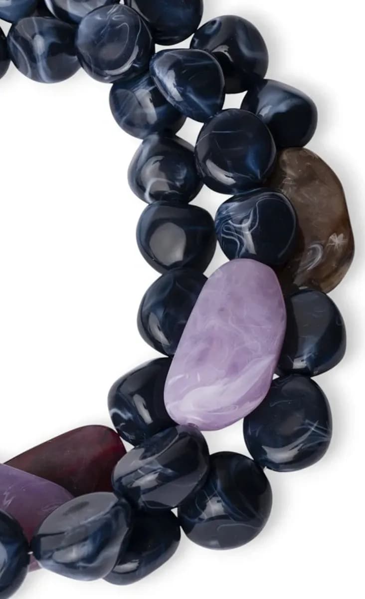 Collana girocollo con pietre grandi blu | MYA ACCESSORIES - 3