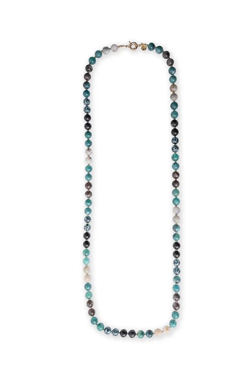 Collana lunga con sfere in acrilico e resina petrolio | MYA ACCESSORIES - 2