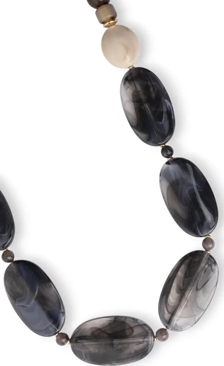 Collana con pietre in acrilico topazio e grigio | MYA ACCESSORIES - 3