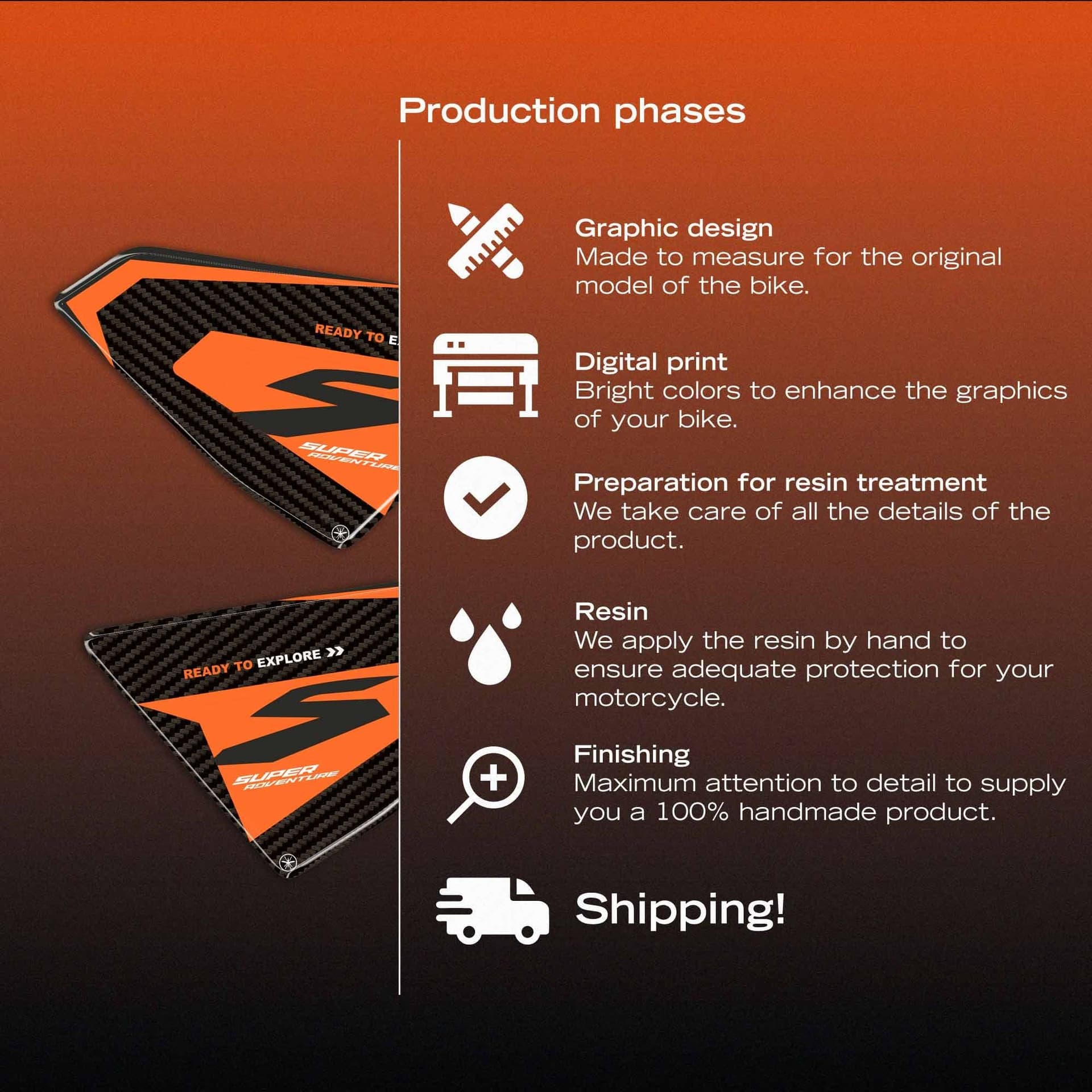 Adesivi 3D Sottosella moto compatibile con KTM 1390 Super Adventure S 2026 - 5