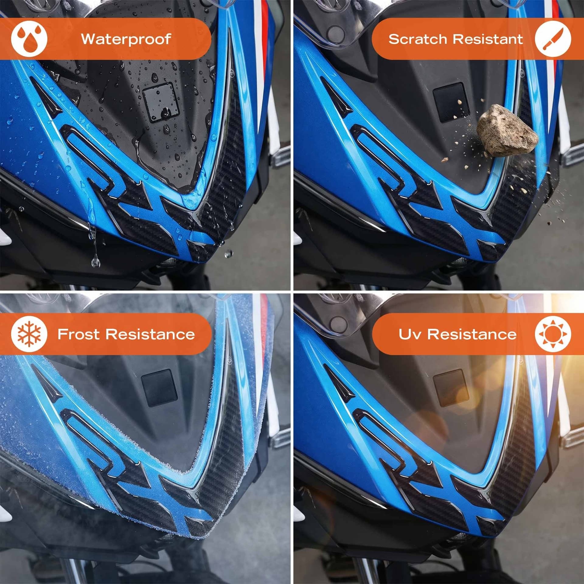Adesivo Protezione Muso Frontale moto compatibile con Suzuki SV-7 GX 2026 - 5
