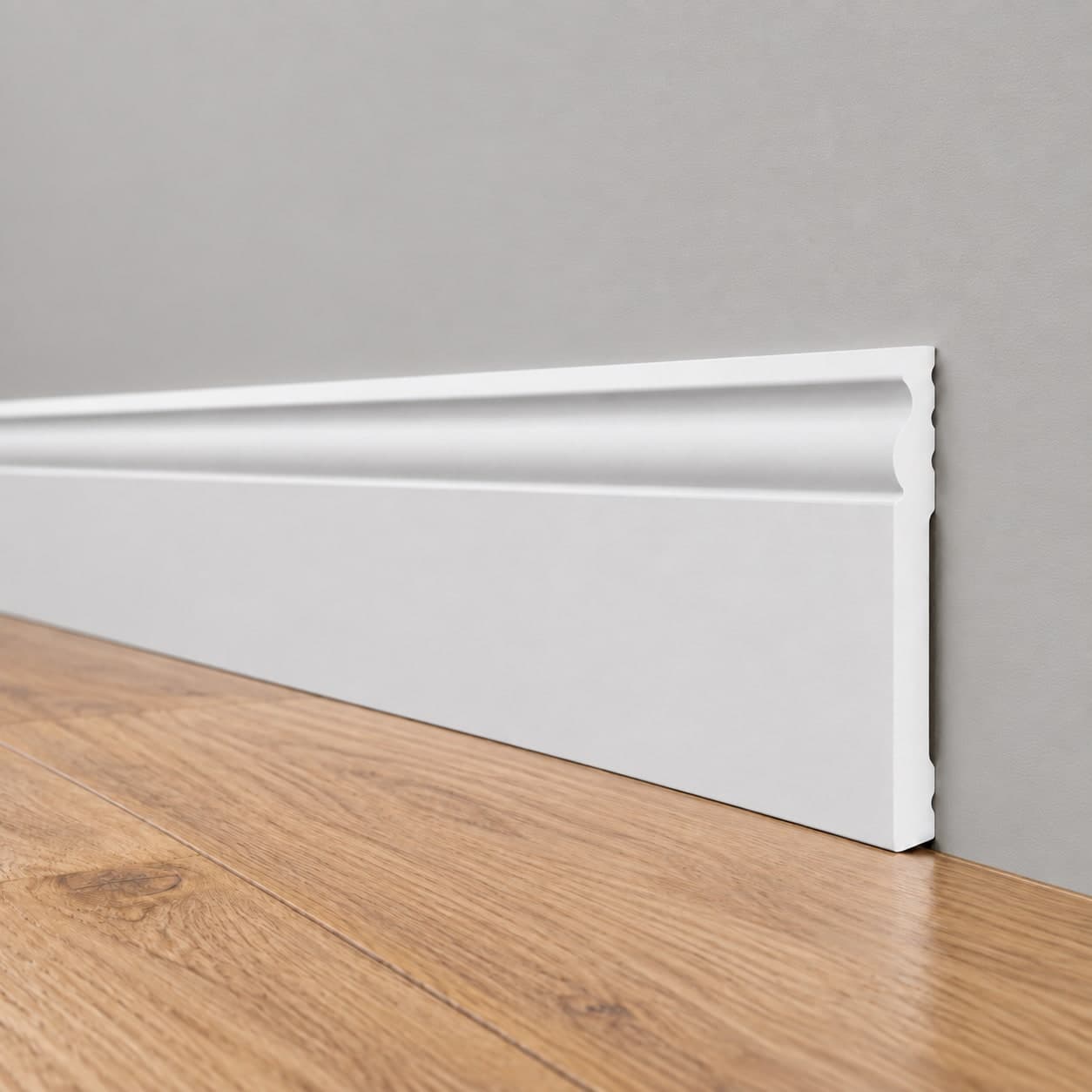 pacco da 108 ML di Battiscopa DUCALE bianco basso spessore 100x10mm in POLIMERI - Polistrutturato - 3