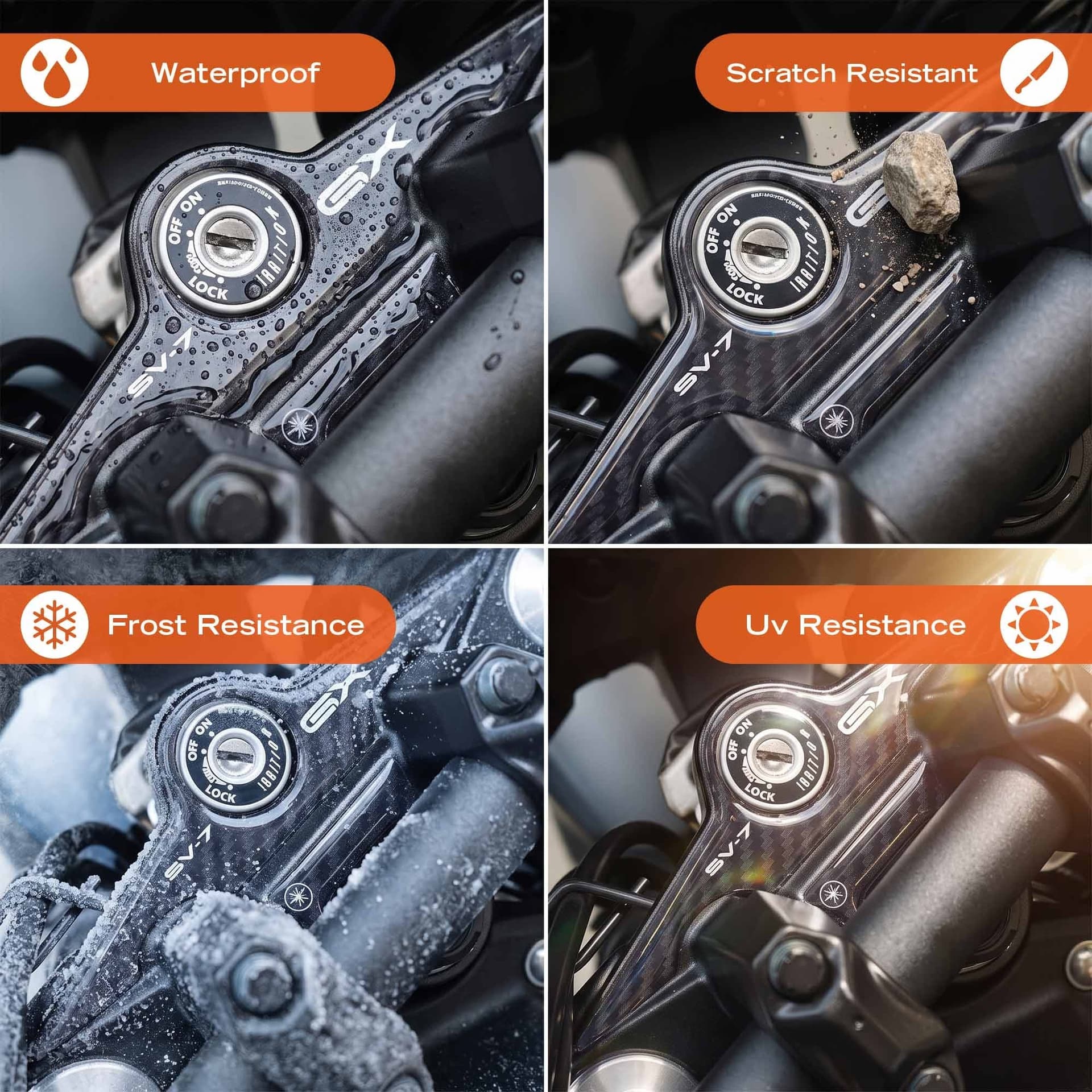 Adesivo Protezione Piastra terzo moto compatibile con Suzuki SV-7 GX 2026 - 4