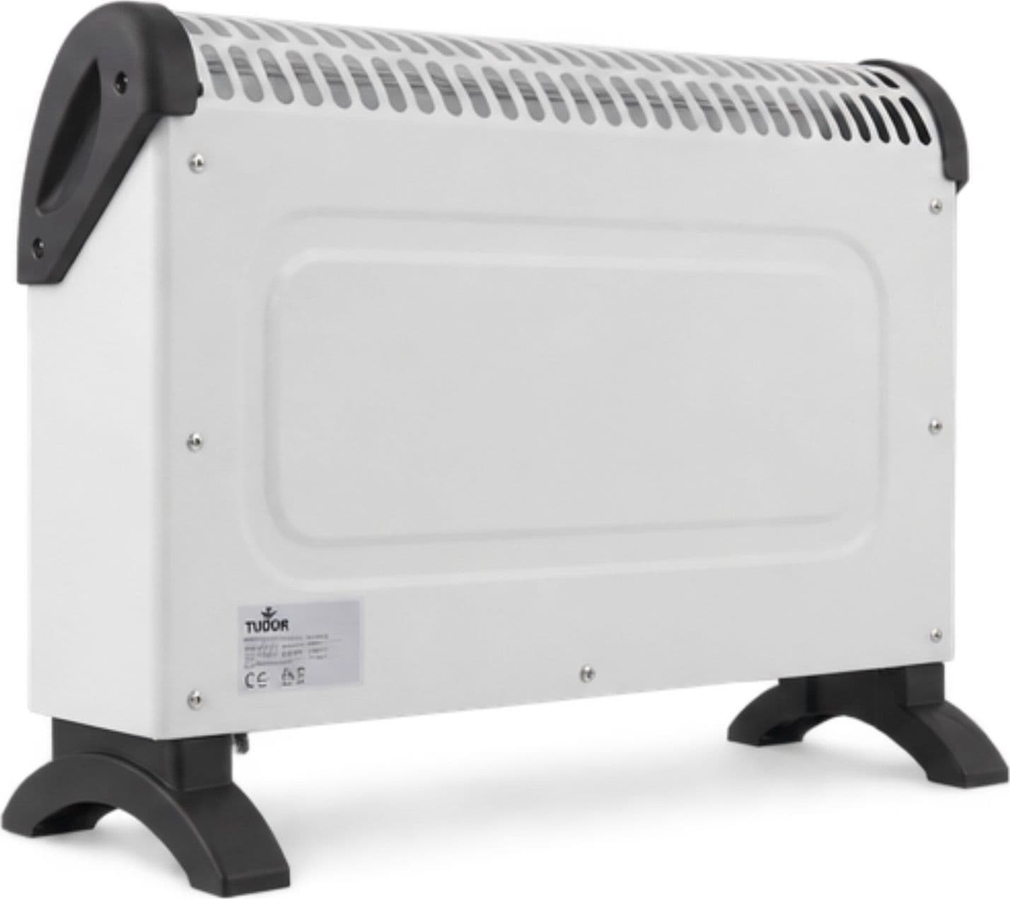 Termoconvettore Elettrico 1500W Basso Consumo 2 Potenze 750/1500W, Termostato Regolabile, Silenzioso, con Maniglie, Bianco - 4