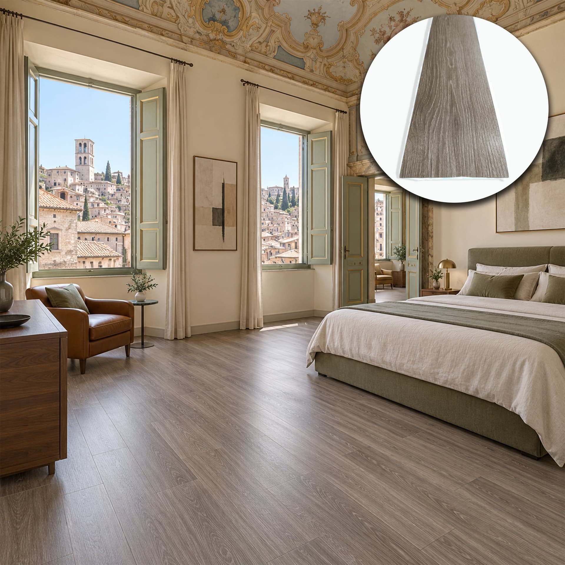 Pavimento LVT Autoadesivo Effetto Rovere Tortora 914x152x2 mm – Antigraffio, Resistente all'Acqua e Ignifugo - 3