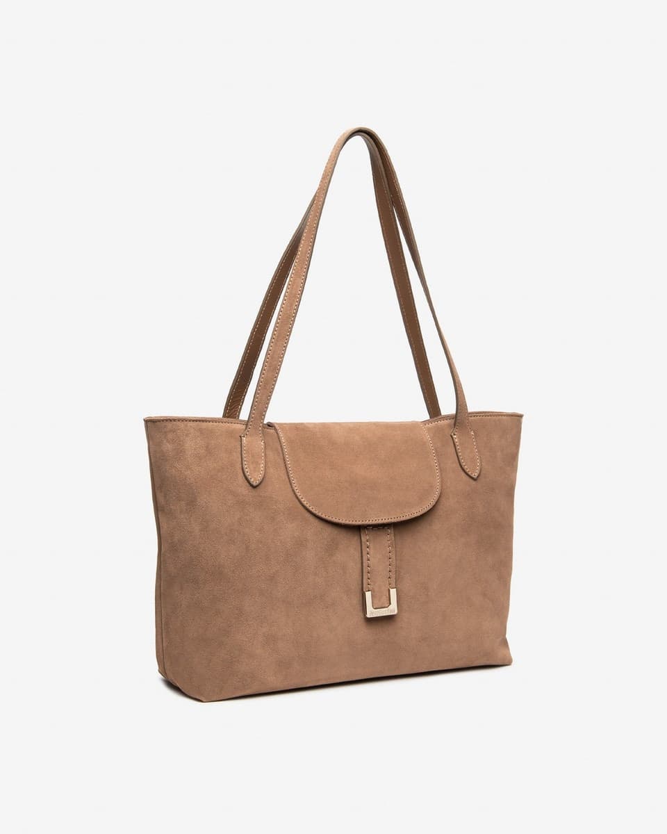 NeroGiardini borsa Tote da donna in pelle beige color mou I644328D442 - 2