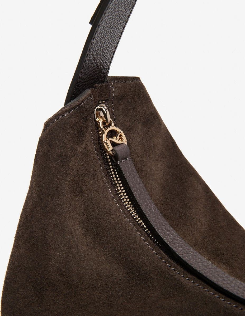 Nero Giardini borsa Hobo da donna in camoscio testa di moro I644330D300 - 3
