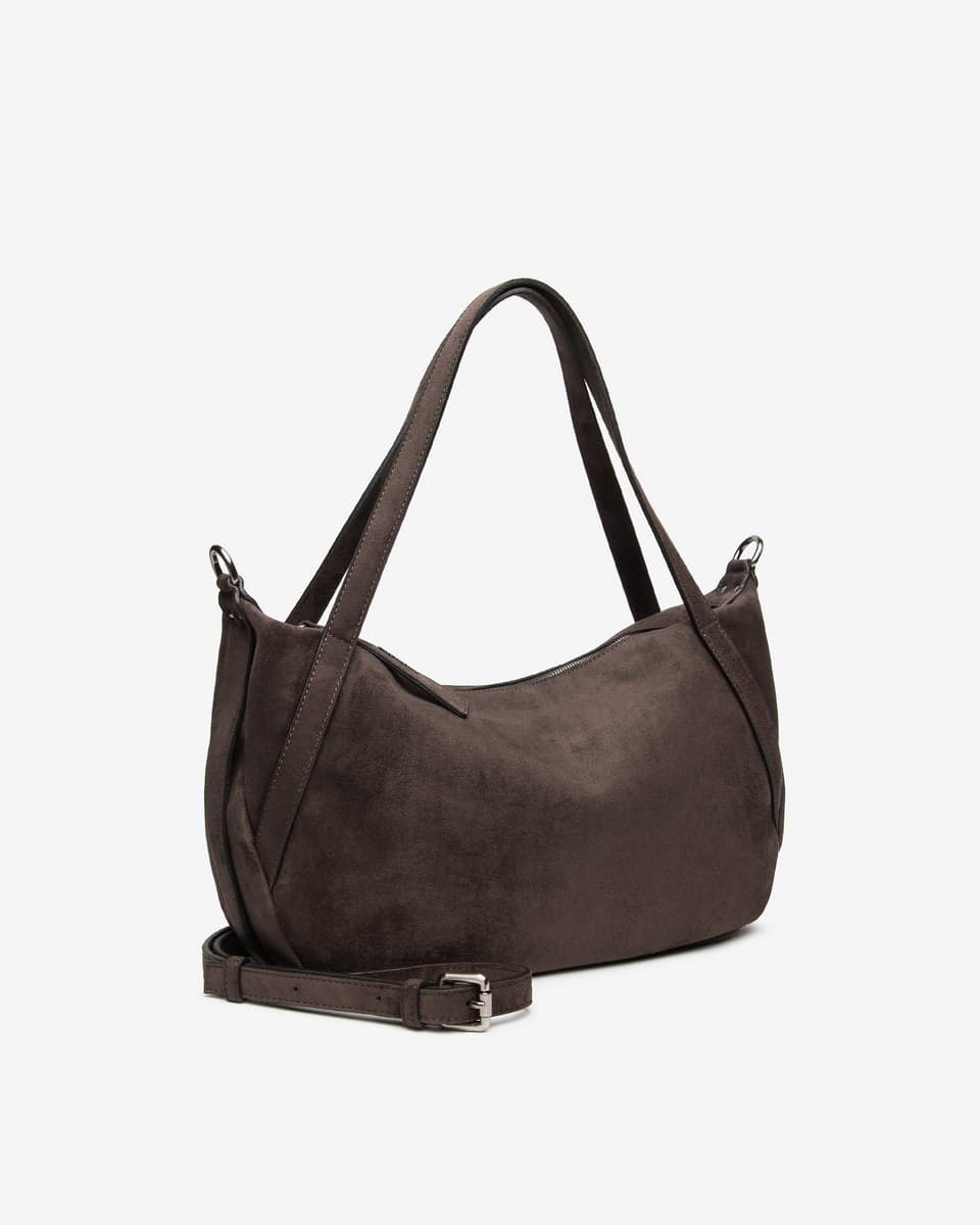 Nero Giardini borsa a tracolla da donna in materiale tecnico testa di moro I644371D300 - 2
