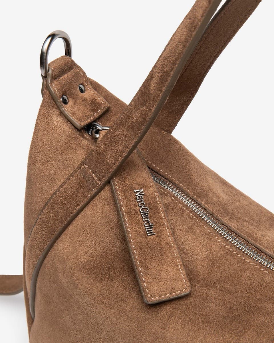 Nero Giardini borsa a tracolla da donna in materiale tecnico testa di moro I644371D442 - 3