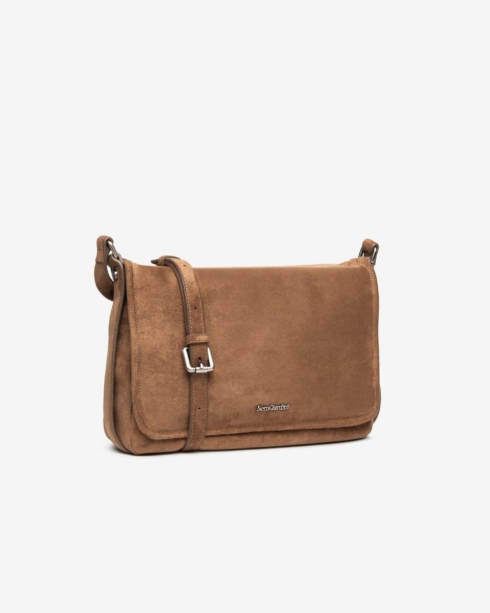 Nero Giardini borsa a tracolla da donna in materiale tecnico testa di moro I644372D442 - 2