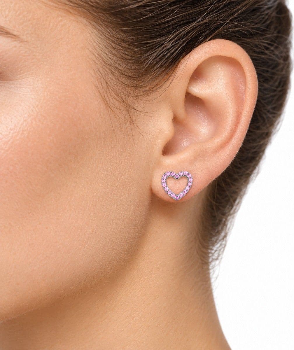 Laura P. - Orecchino cuore zirconi rodolite - 2