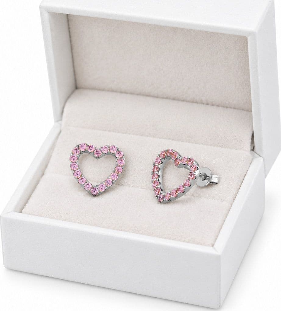 Laura P. - Orecchino cuore zirconi rodolite - 4