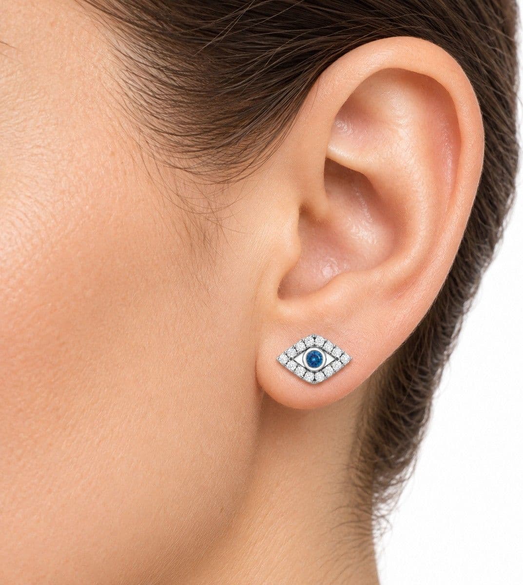 Laura P. - Orecchino occhio zirconi bianchi e tanzanite - 2