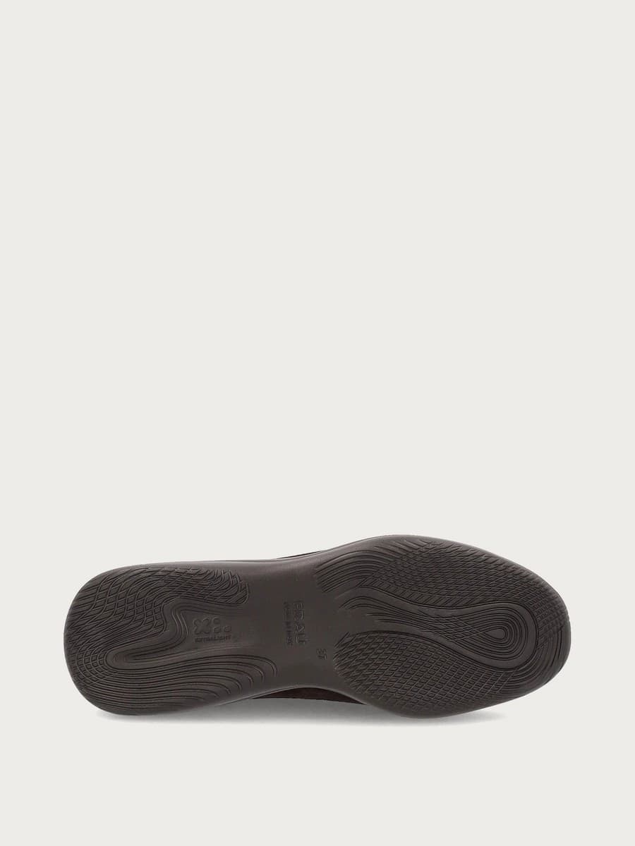Frau sneakers donna comfort-tech in camoscio color cacao - 5