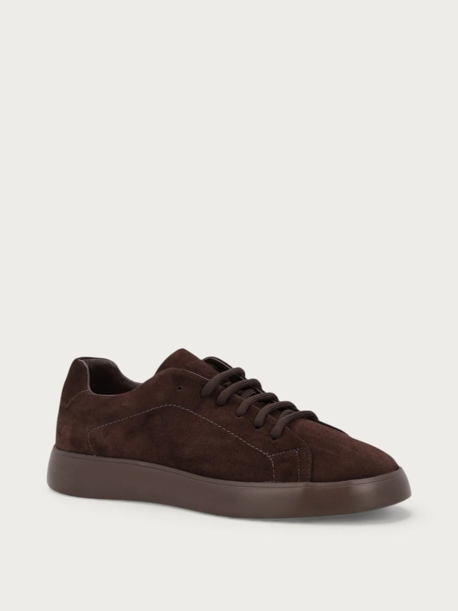 Frau sneakers uomo in camoscio color pepe 29B1 - 2