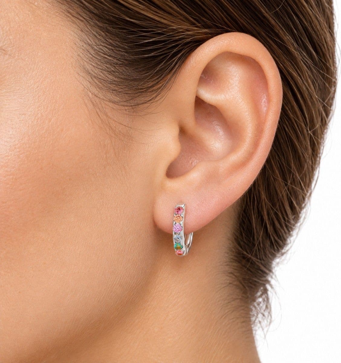 Laura P. - Orecchino hoops zirconi colorati - 5