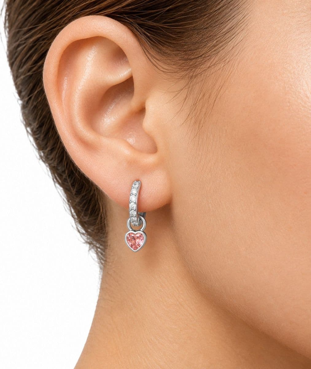 Laura P. - Orecchino cuore zircone rodolite - 5