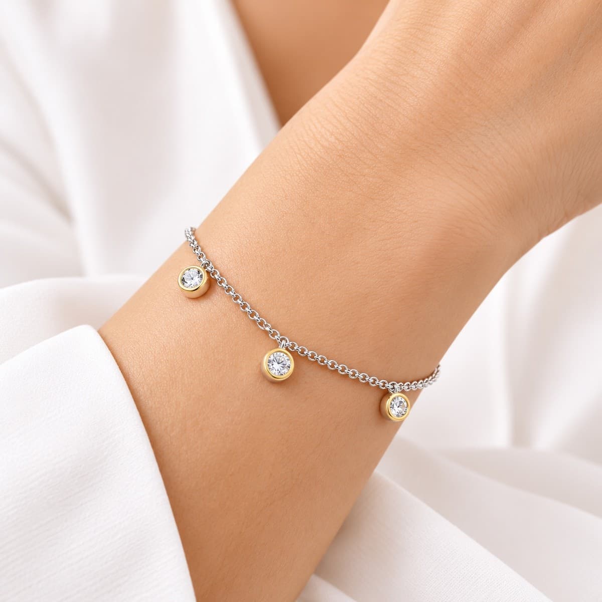 Laura P. - Bracciale zircone bianco - 2