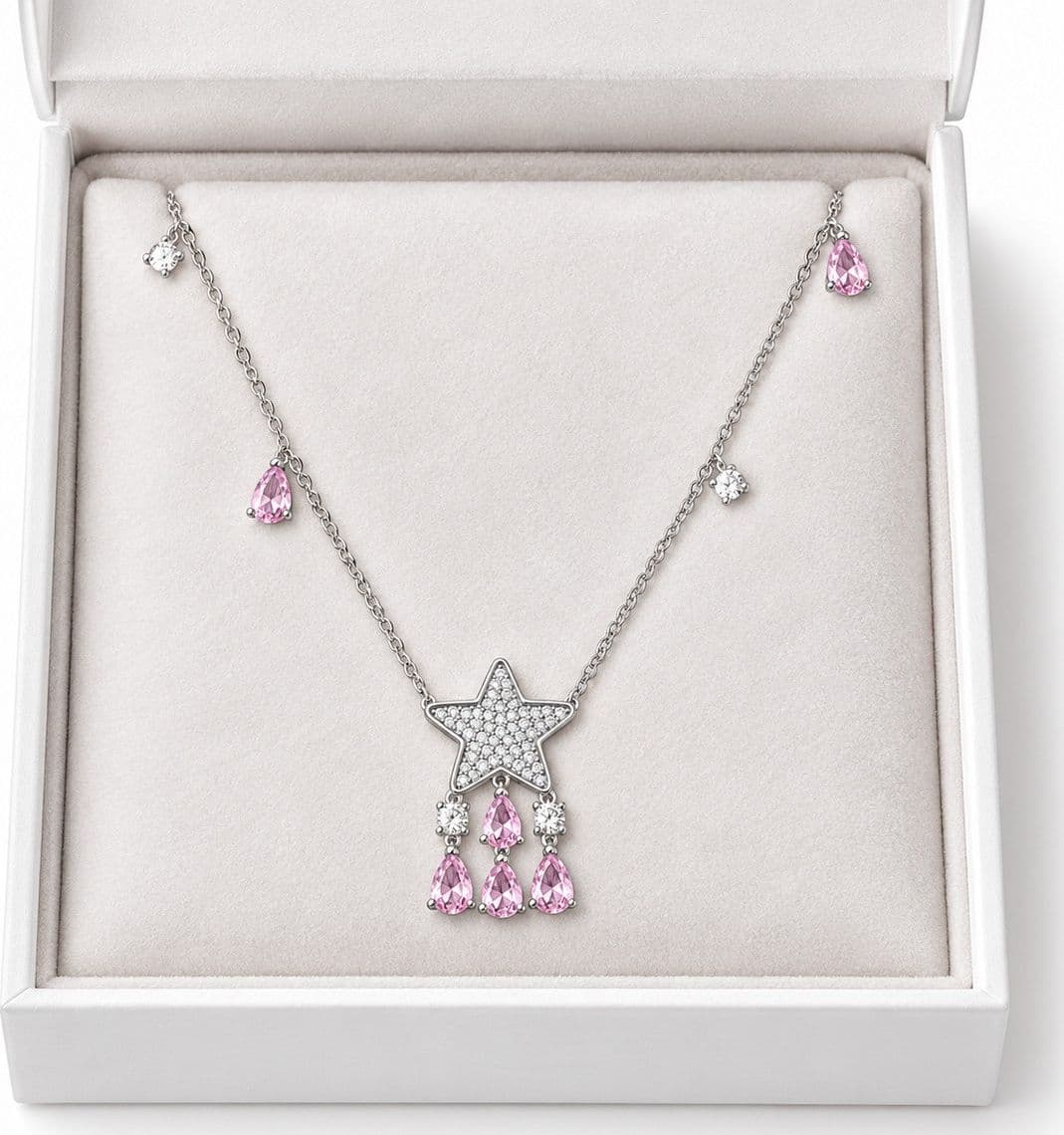 Laura P. - Collana stella zirconi rodolite - 4