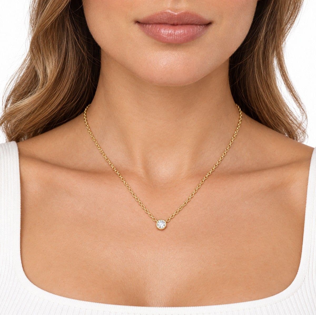 Laura P. - Collana zircone bianco - 2