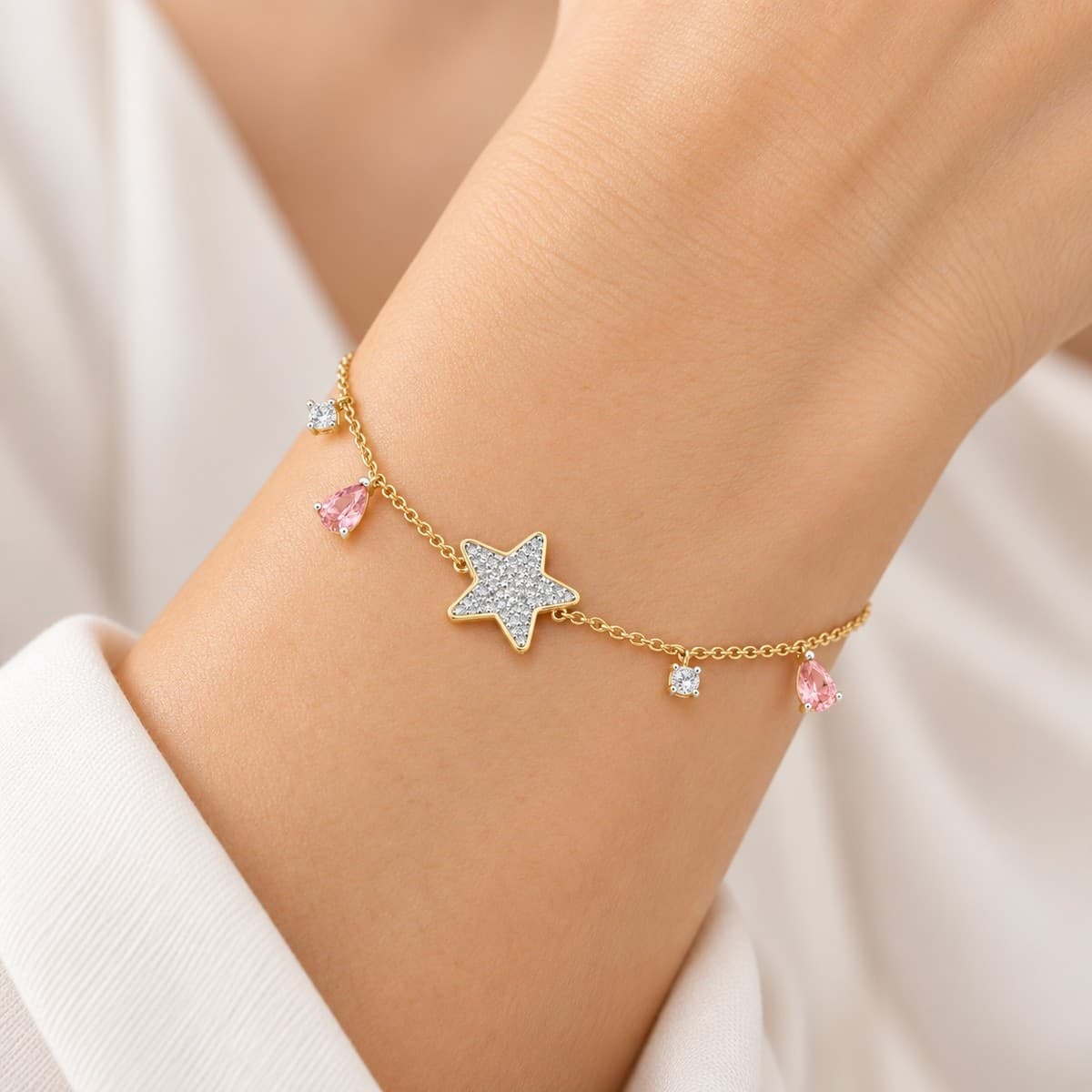 Laura P. - Bracciale stella zirconi rodolite - 2