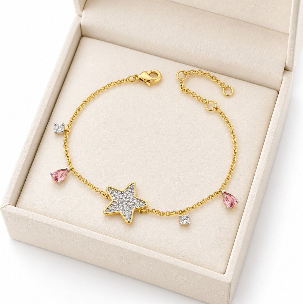 Laura P. - Bracciale stella zirconi rodolite - 6