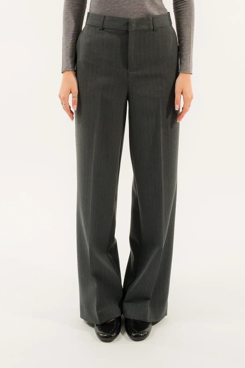Pantalone modello uomo gessato vita regular | KONTATTO - 2