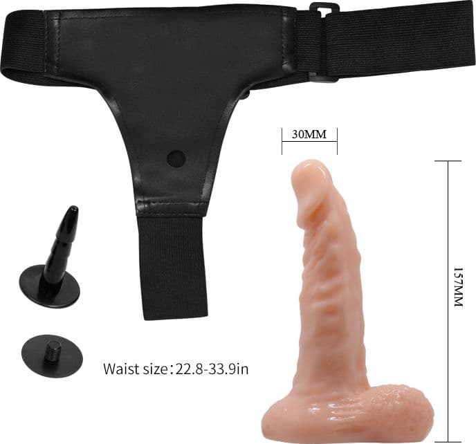 Strap On Baile Ultra Passionate 17 cm con Harness Regolabile - 7