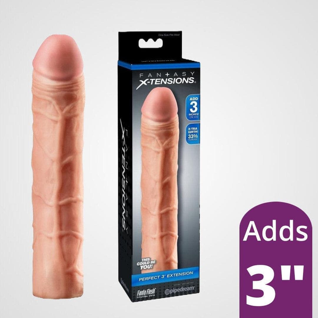 Guaina Pene Pipedream Fantasy X-Tensions +7,6 cm TPE Fanta Flesh - 5