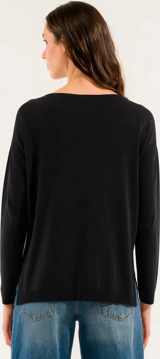 Maglia oversize con spacchi laterali | KONTATTO - 2