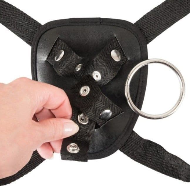 Strap On Crystal Clear 20 cm Trasparente con Harness Regolabile e Ventosa - 6