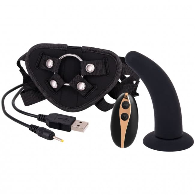 Strap On Vibrante Seven Creations 12,5 cm Telecomando 7 Vibrazioni - 5