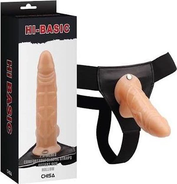 Strap On Cavo Chisa HI-BASIC 19 cm con Harness e Cinghie Regolabili - 5