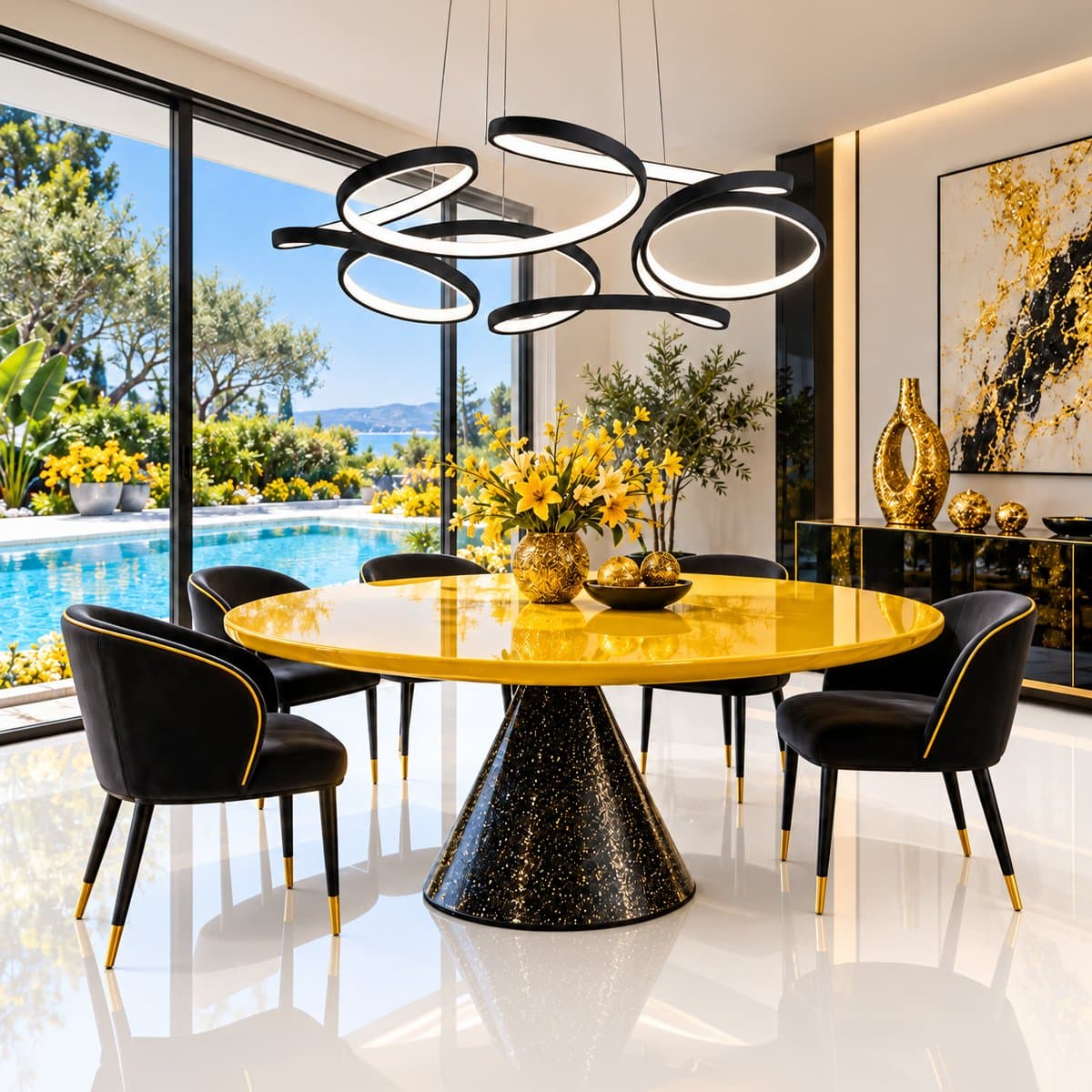 Lampadario led Promoluce FLOWER S80 NE LED CCT 3680LM dimmerabile dinamica telecomando - 2