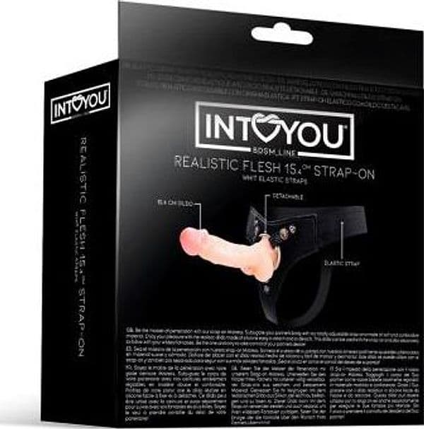 Strap On INTOYOU Mistress 15,4 cm Silicone con Harness Elastico - 3